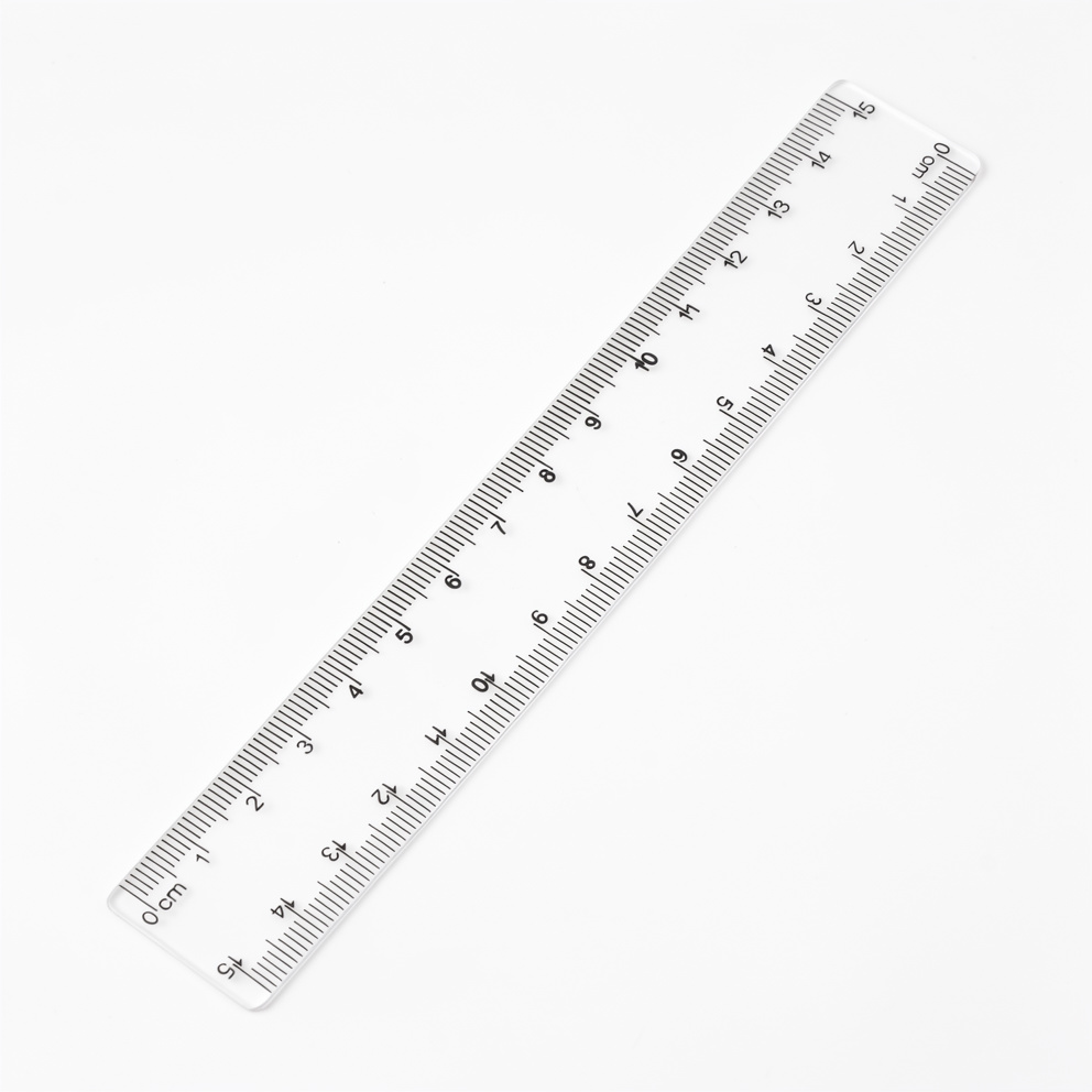 Regla Acrílica 15 cm Escolar Transparente