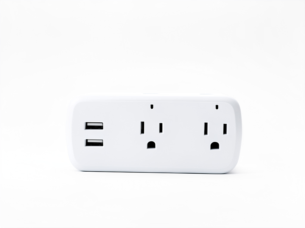 Toma Inteligente + Usb Wifi Doble Control De Voz Alexa & Google
