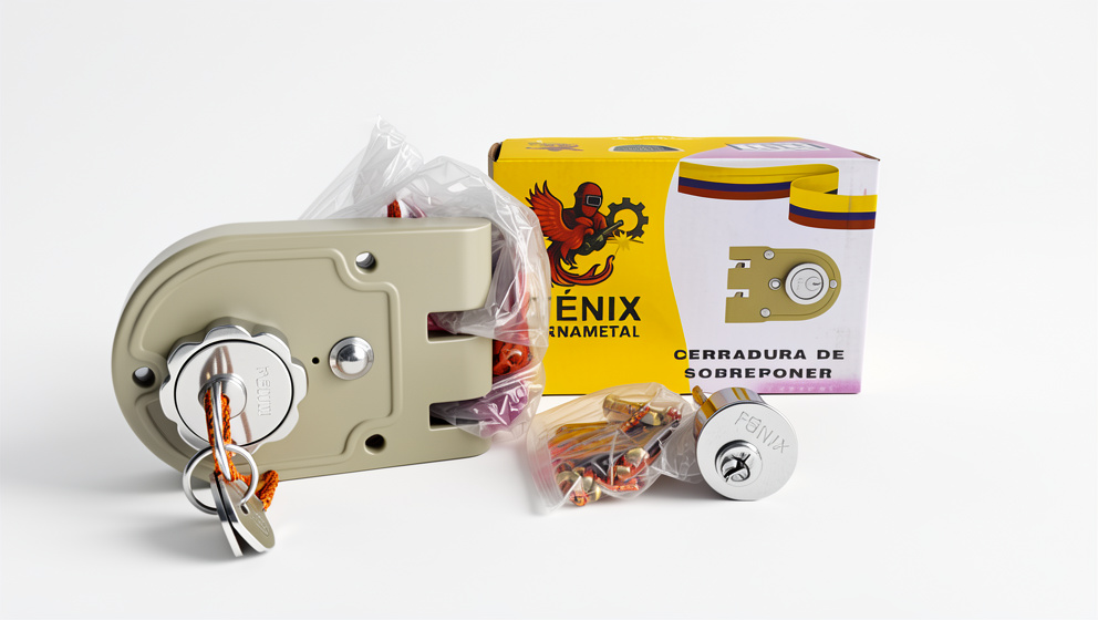 CHAPA CANDADO FENIX ORNAMETAL CON ROSETA ROSADA