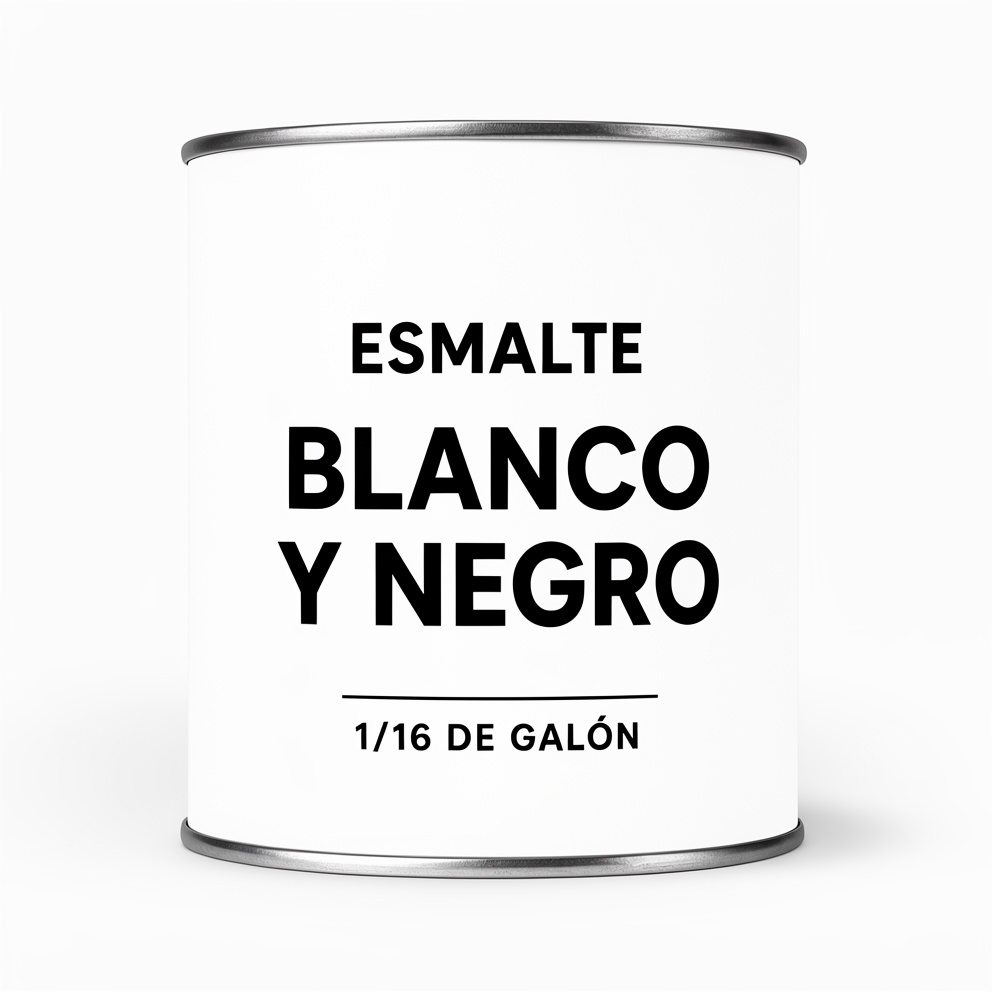 Esmalte blanco/negro 1/16