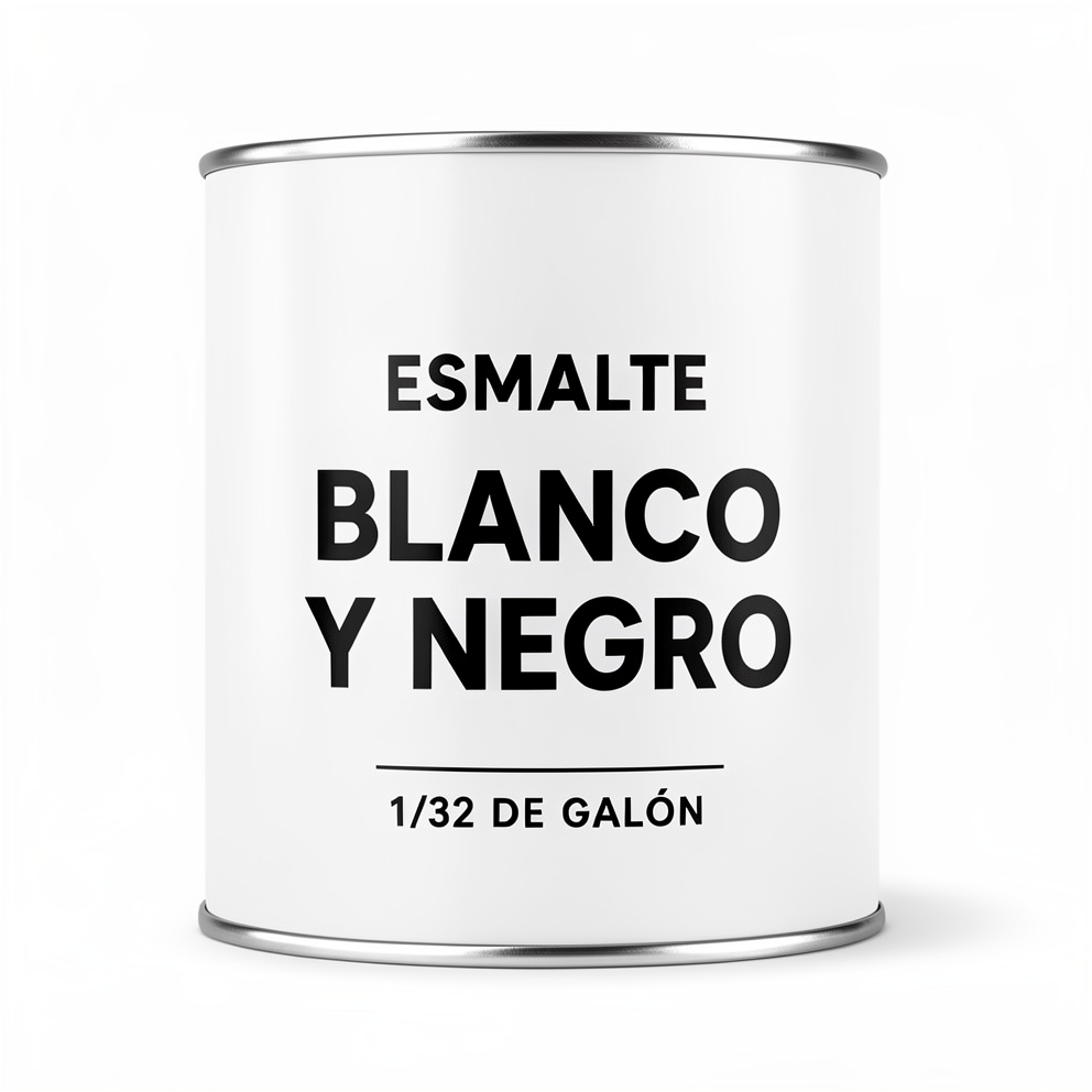 Esmalte blanco/negro 1/32