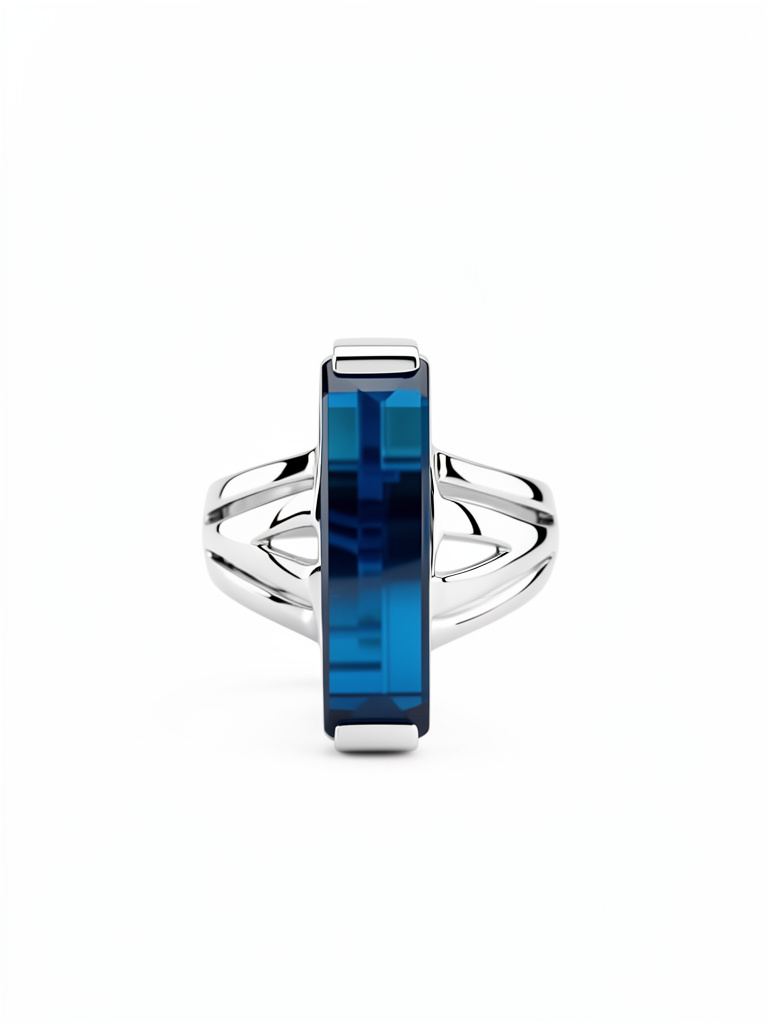 Anillos oro azul
