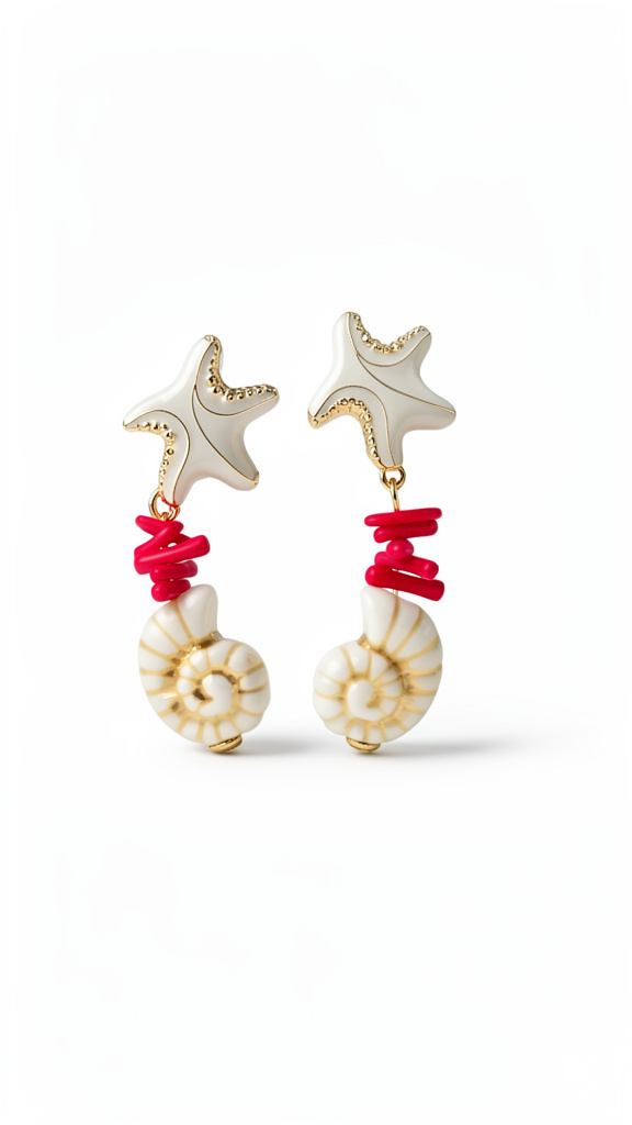 Aretes estrella & caracol