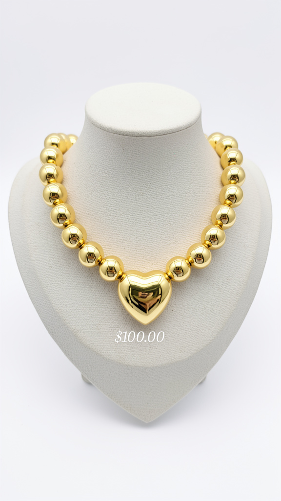 Collar chuncky de corazón
