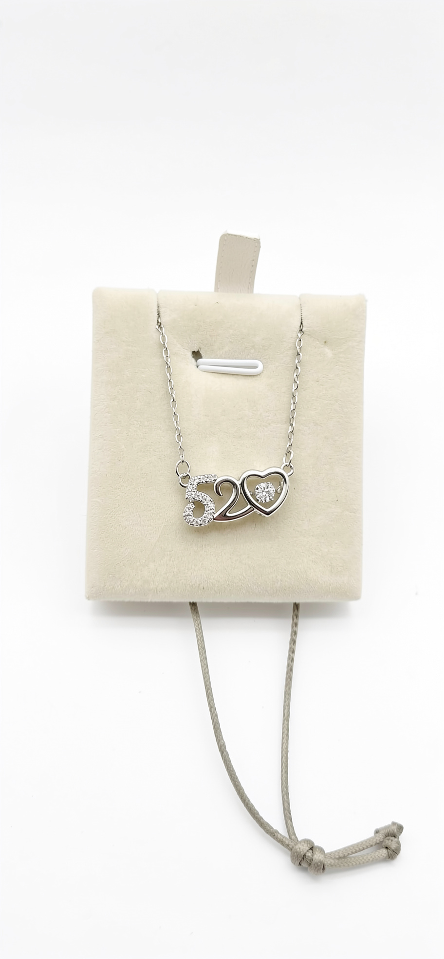 Collar acero inoxidable con dije 20 corazón