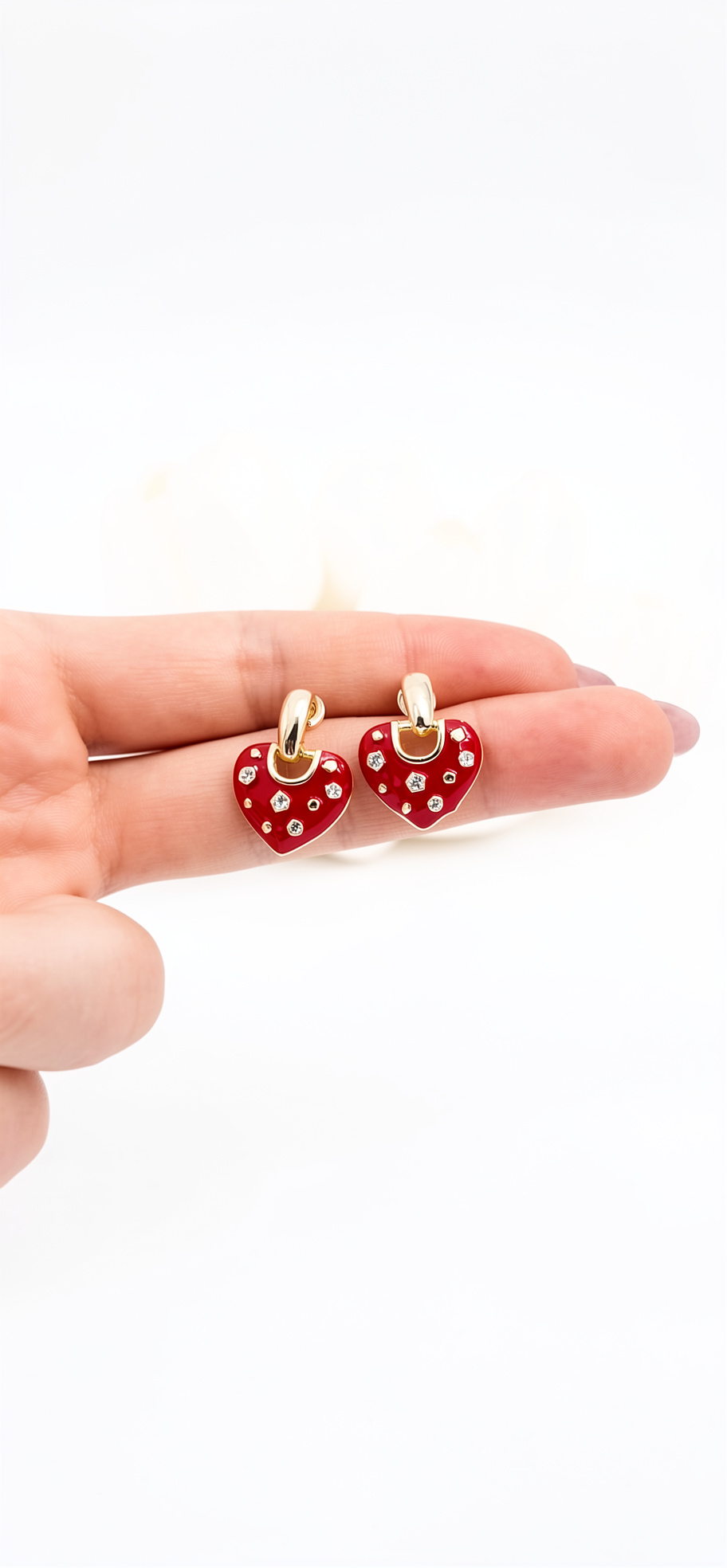 Aretes de corazón aleación