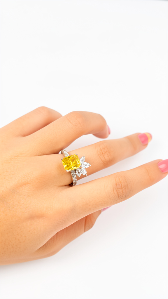 Anillo cristal amarillo