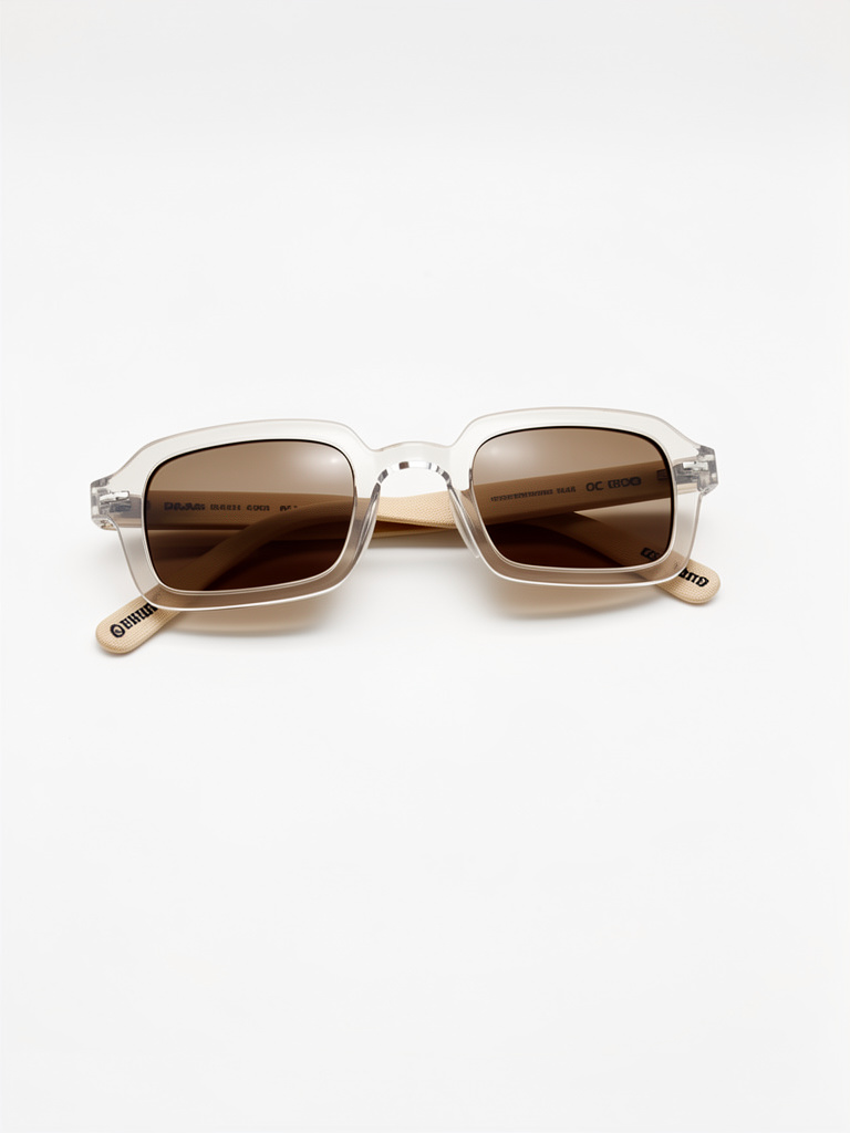 Gafas de sol beige cuadradas