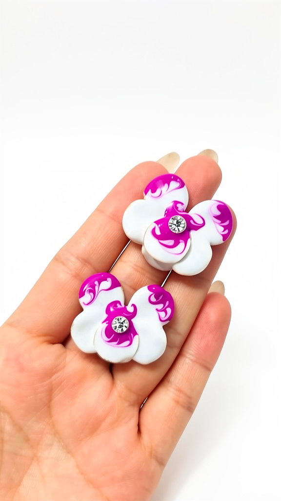 Aretes de orquídea