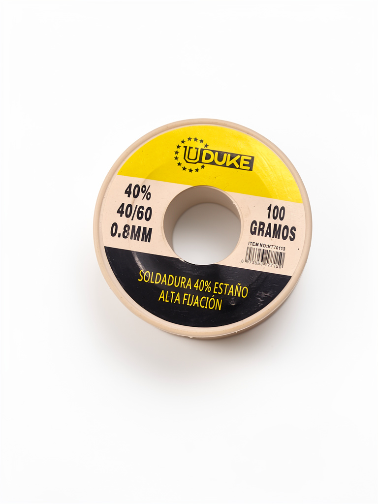Estaño 0.8mm rollo uduke