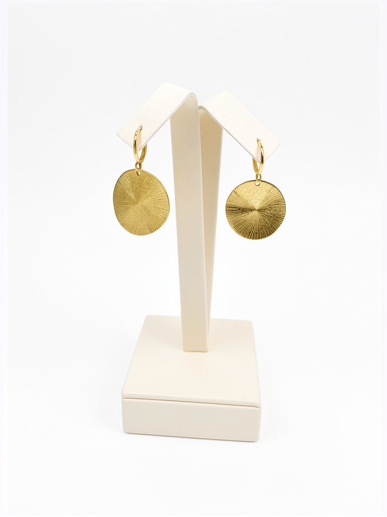 Aros disco texturizado dorado