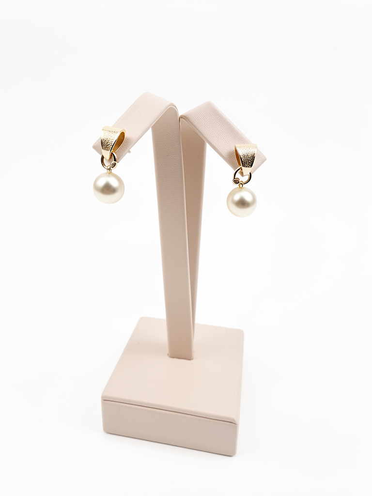 Aros colgantes perla