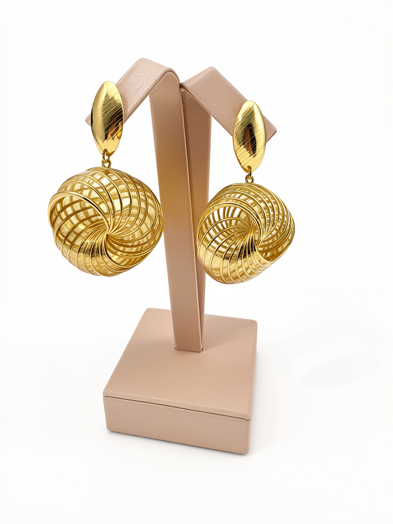 Aros colgante esfera espiral