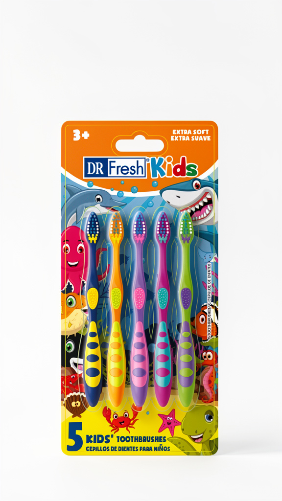Set cepillos niños 5 unidades