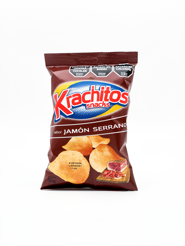 Krachitos Papas sabor jamón serrano x50g