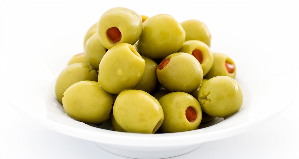 Aceitunas verdes rellenas con morrón X100g