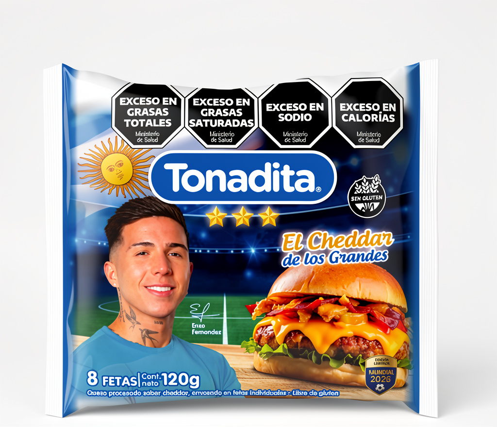 Tonadita cheddar en fetas x120g