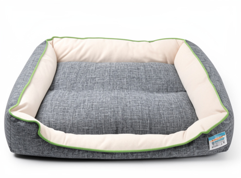 Cama rectangular M borde verde