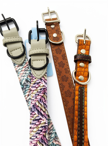 Collar de cuero sintético 8
