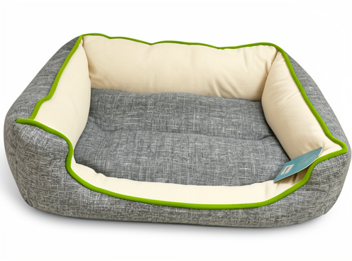 Cama rectangular borde verde S