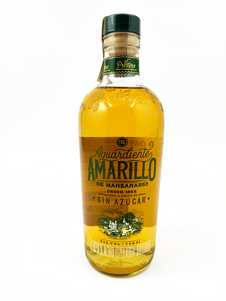 Botella de aguardiente amarillo x750ml