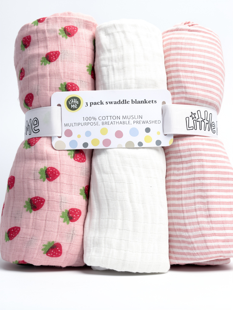 Little Me mantas swaddle 3 pack