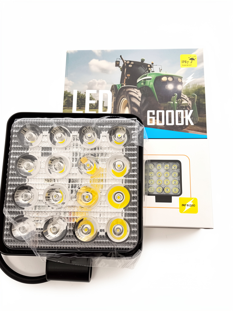 Faro Auxiliar 16 Led cuadrado AMIKO
