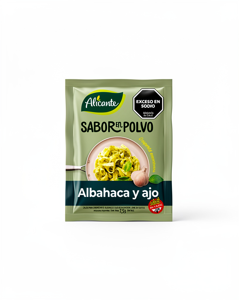 Sabor en Polvo Alicante Albahaca y Ajo x12