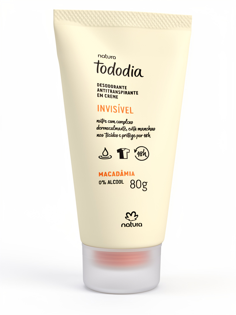 Antitranspirante em creme macadamia