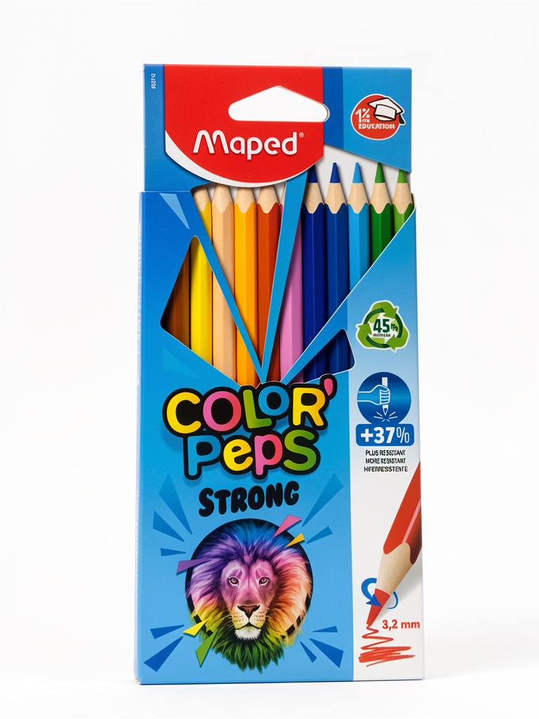 LÁPIZ MAPED STRONG X12 COLOR