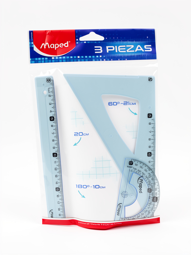JUEGO DE GEOMETRÍA MAPED 20cm