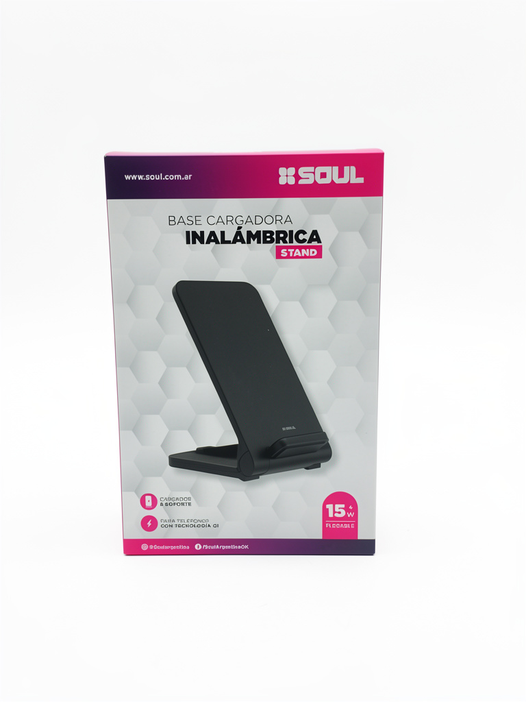 SOUL base cargadora inalámbrica stand negra