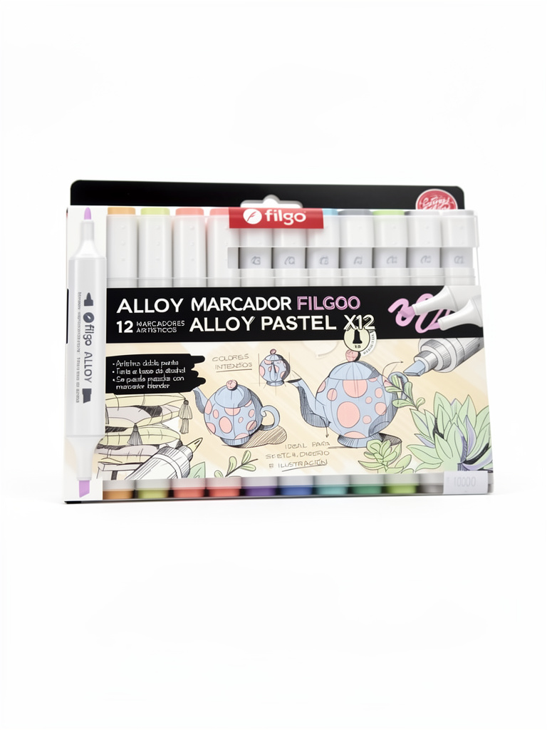 MARCADOR FILGO ALLOY PASTEL X12