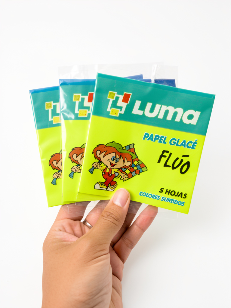 PAPEL GLACE FLUO X5