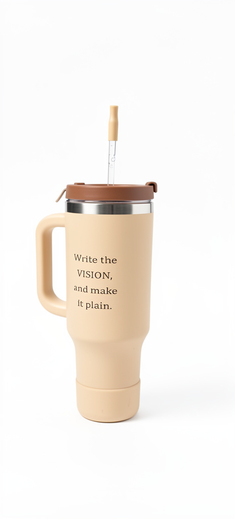 Vaso térmico beige con sorbete