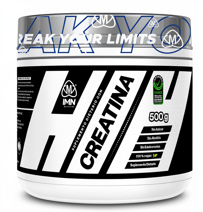 Creatina Monohidratada 500g | 166 Servicios | INVIMA | IMN Nutrition
