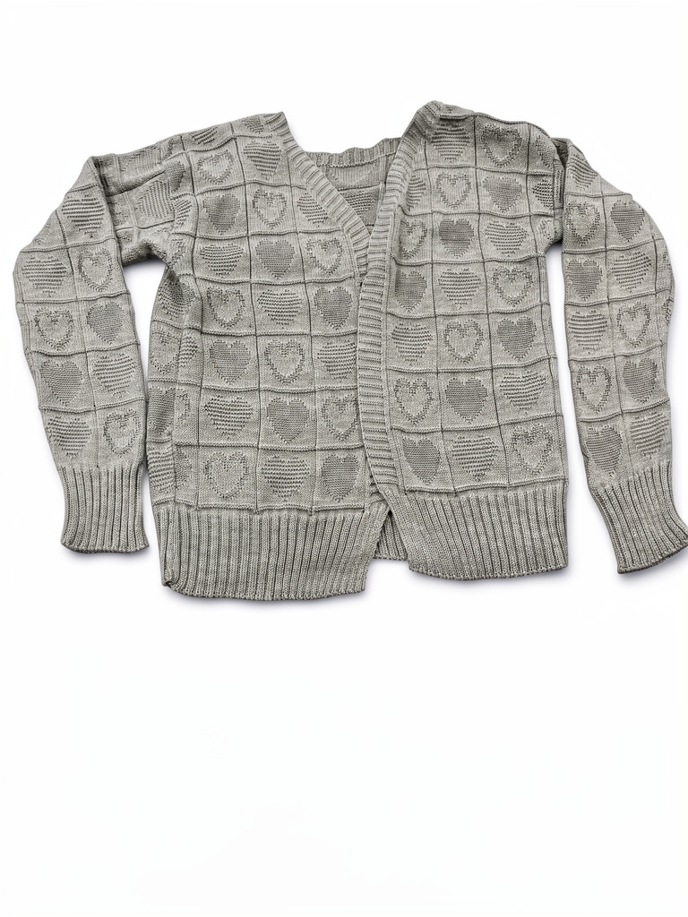 Casaco Tricot cinza claro