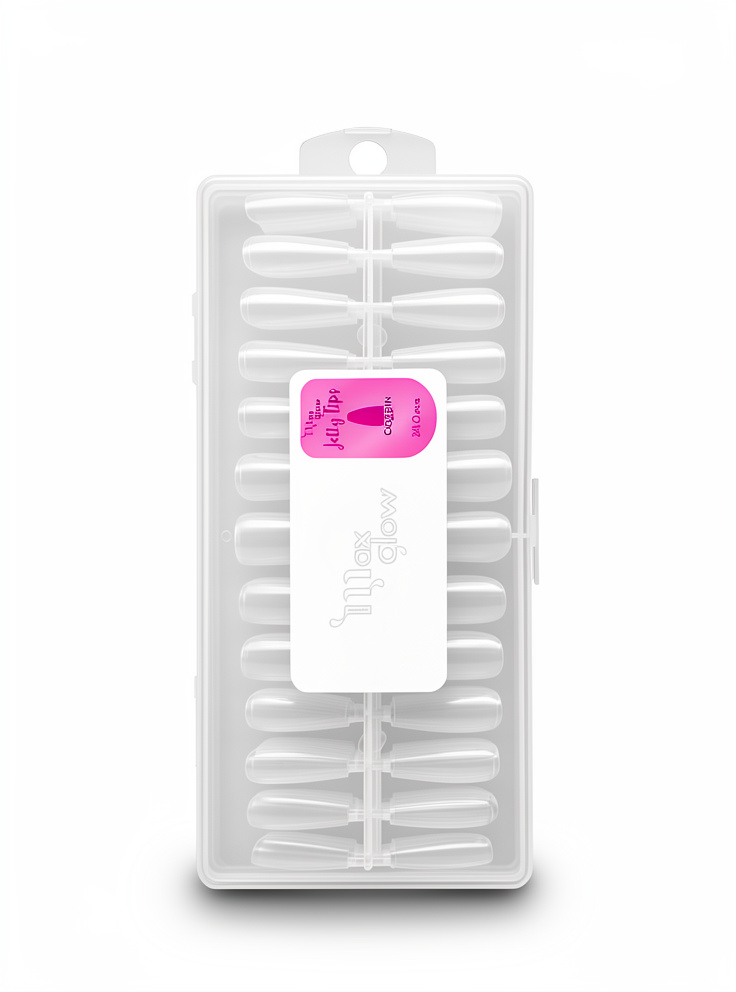 Jelly tips COFFIN MAXGLOW 240 Piezas
