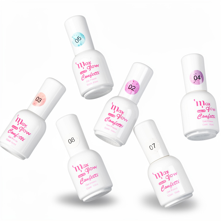 Esmalte Semipermanente MAX GLOW COLECCIÓN CONFETTI