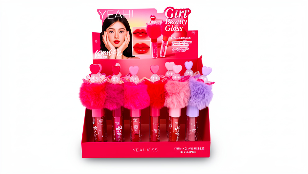 Lip gloss pom pom