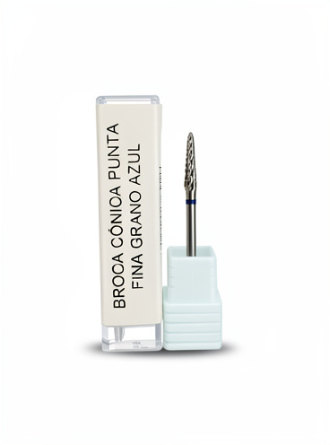 Broca conica punta fina grano azul SUPER CRYSTAL