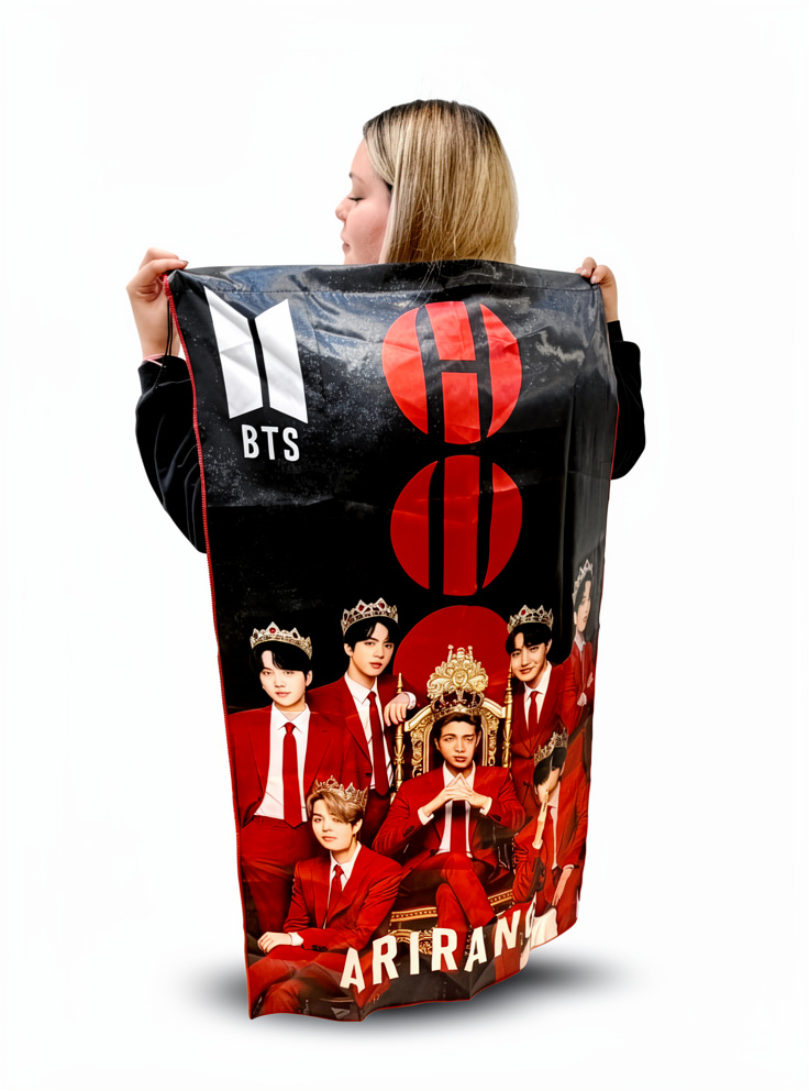 Bandera BTS Roja