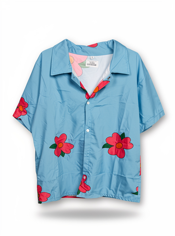 Camisa Los Simpsons Celeste Flores — Talle L