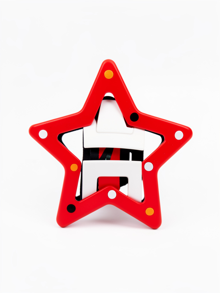 Ganchos estrella rojo y negro