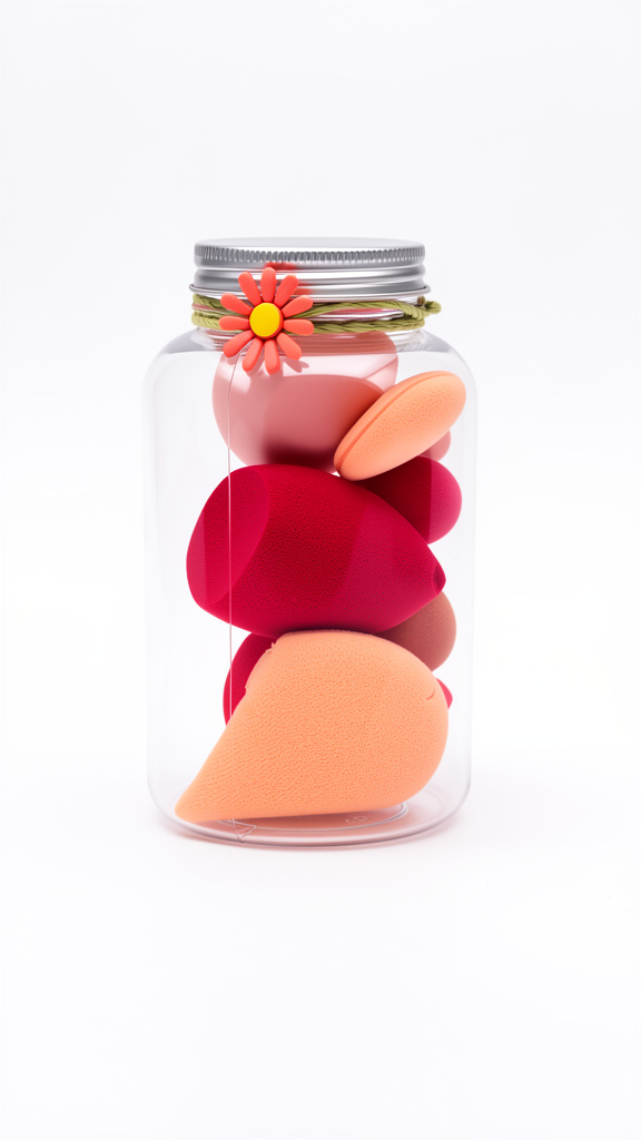 Pomo de esponjas maquillaje