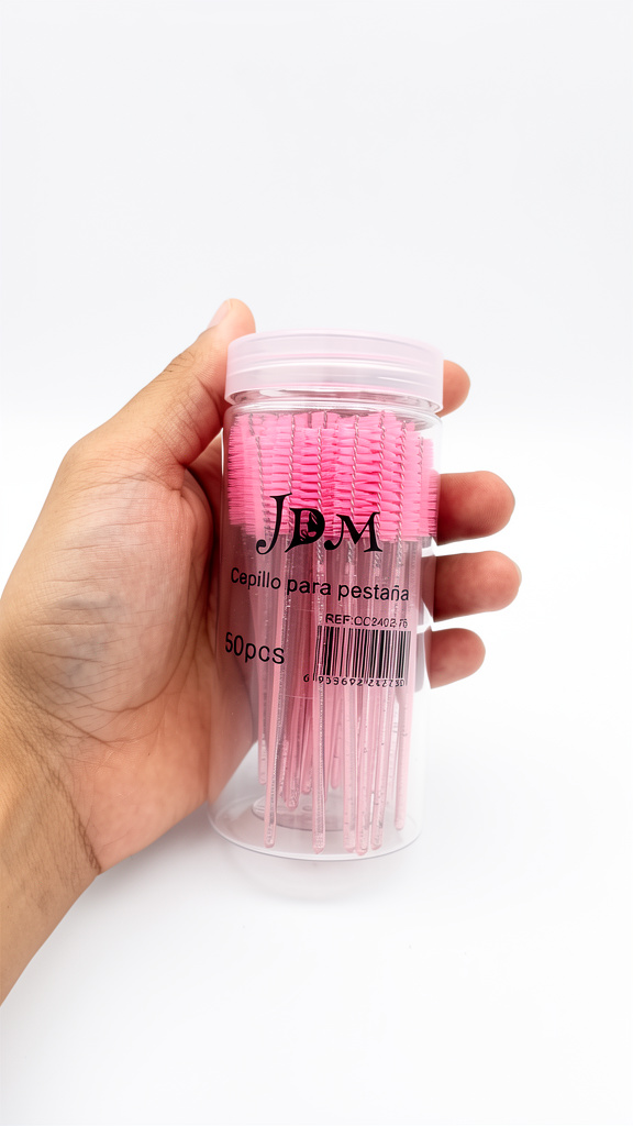 JDM cepillos pestaña rosa