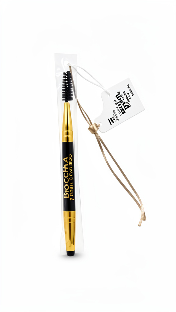 Brocha de cejas para pigmentar dorado