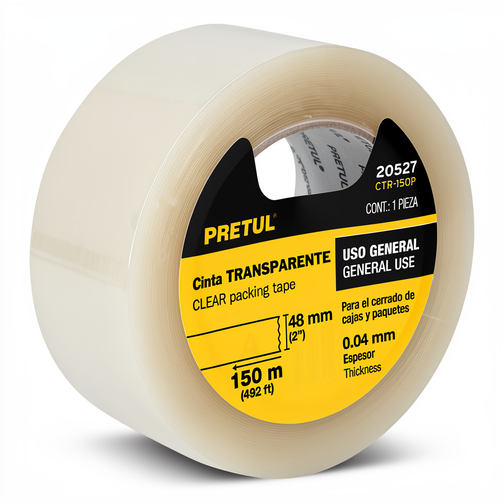 CINTA TRANSPARENTE 150M PRETUL