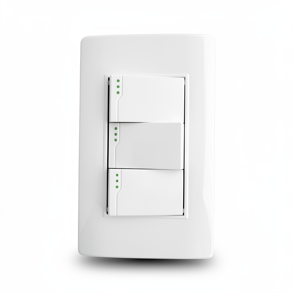 INTERRRUPTOR TRIPLE BLANCO ELITE LIVIANO