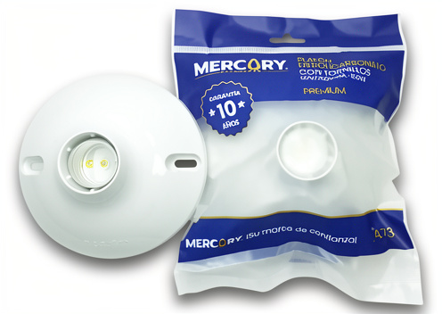 PLAFON PLASTICO PREMIUM CON TORNILLOS MERCURY